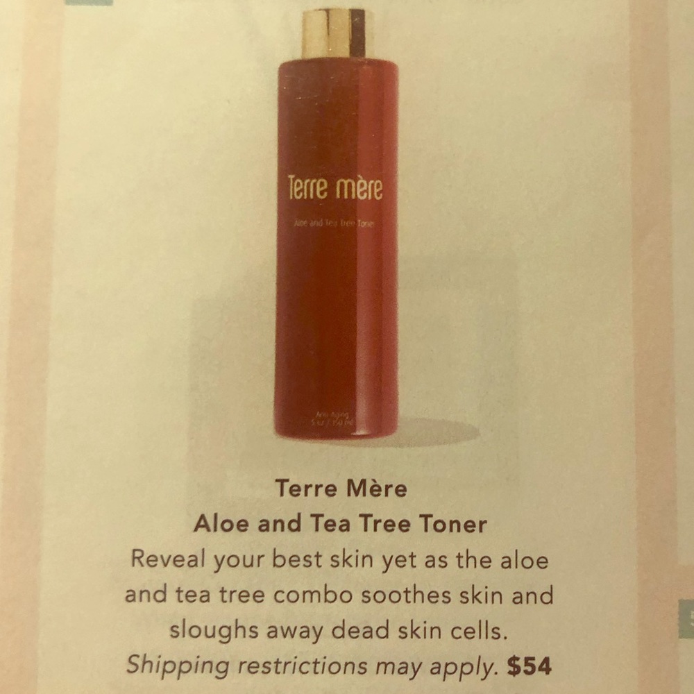 NIB Terre Mere Aloe and Tea Tree Toner